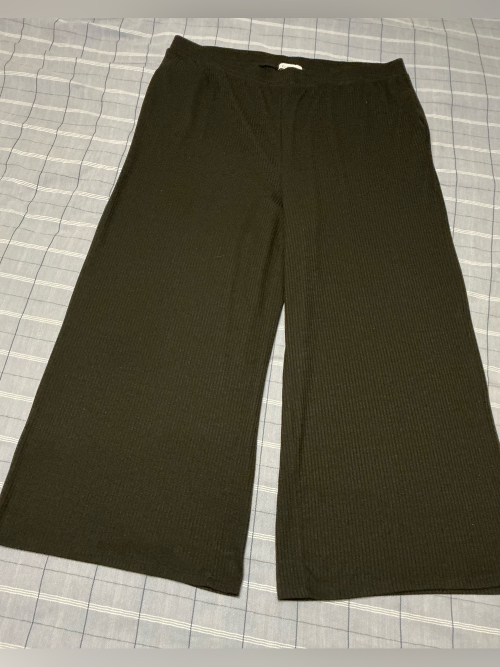 ELOQUII Elements pull-on rib knit wide-leg pants size 22